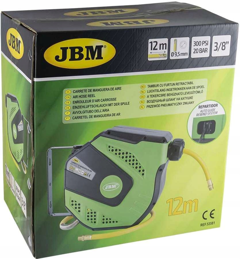 Przewód pneumatyczny ze zwijaczem 9.5 mm, 12 mb Kod producenta D.53581