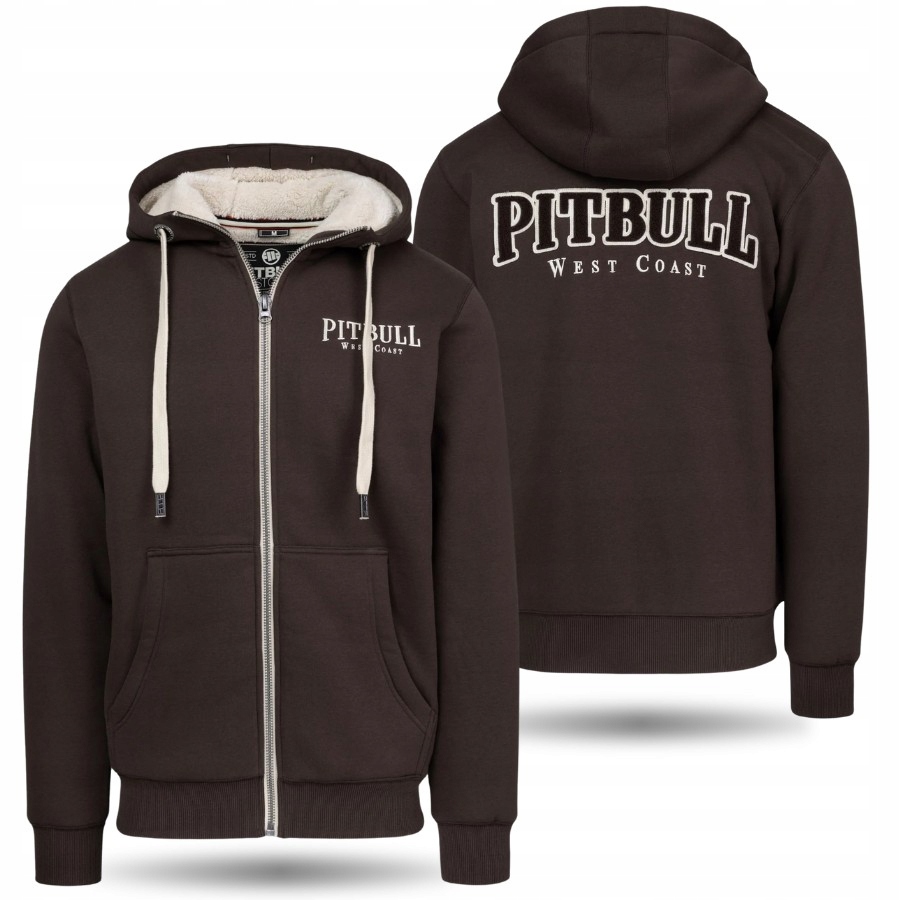 Bluza Męska Pit Bull Dresowa Sportowa Pitbull Ocieplana Z Futerkiem