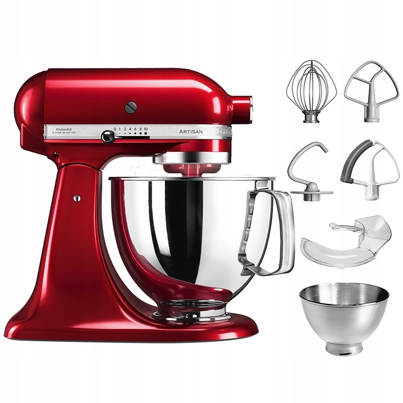 Planetární kuchyňský robot KitchenAid Artisan 5KSM175PSECA červený 300W 4.8