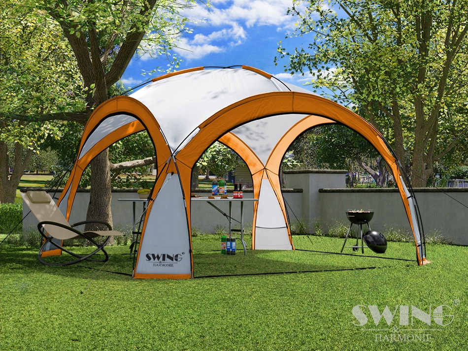 Pavilónová Záhradná Párty Kupa 4,5 x 4,5 m Oranžová Oranžová