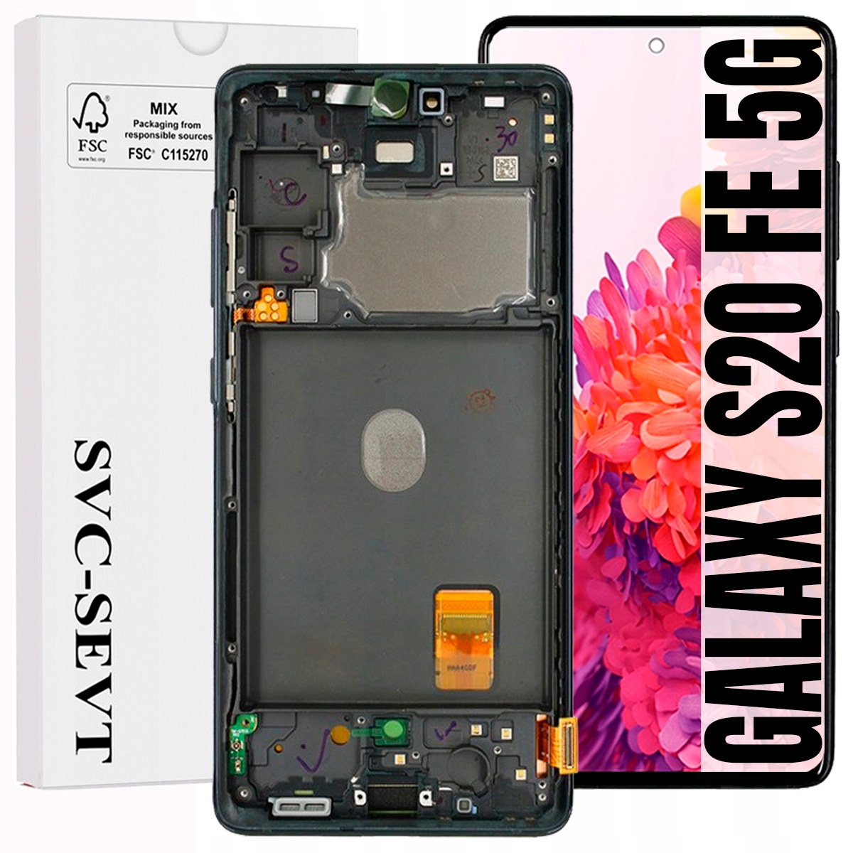 Displej Pro Samsung Galaxy S20 Fe 5G G781 Originální Displej Rámeček Granátový