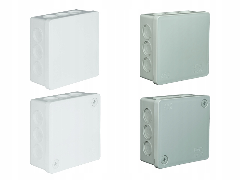 PUSZKA NATYNKOWA N/T 86x86x40 IP55 2WKR. BIAŁA Wysokość 86 mm