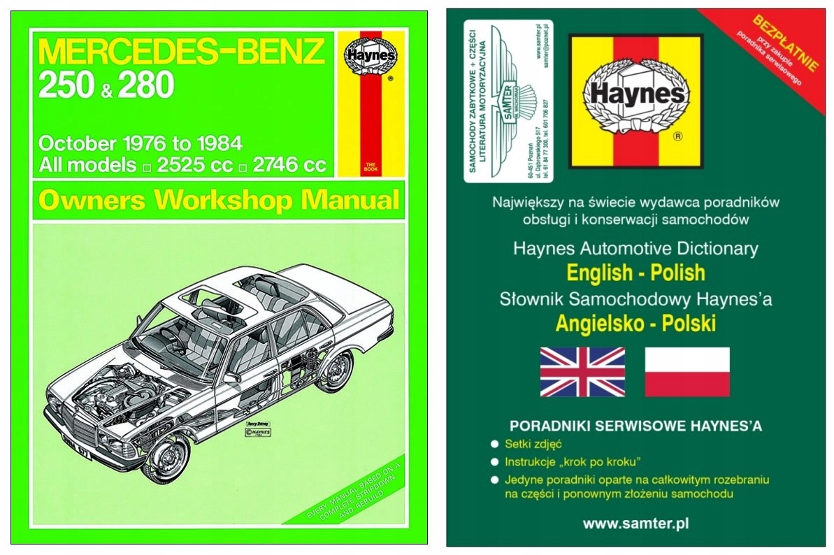 Mercedes W123 250 280 E 1976-84 руководство Haynes