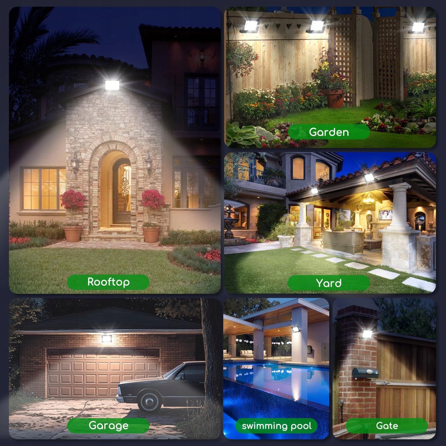 AIGOSTAR LED Reflektor 30W 2szt 4000K IP65 Ogród/Garaż — miniatura 7
