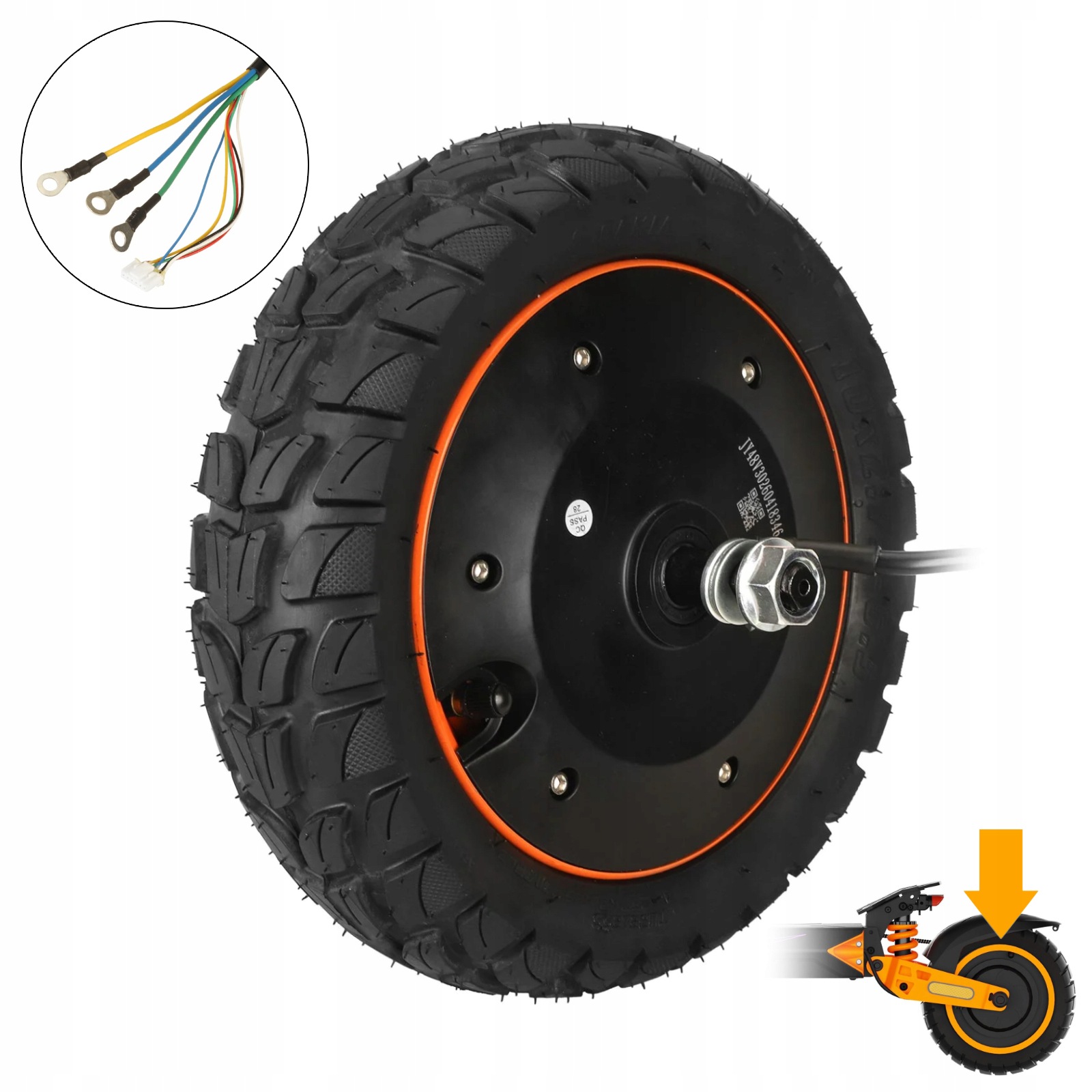 Motor 48V 1000W Pneumatika 10x2.75-6.5 pro Kamikaze K1 K1 Plus