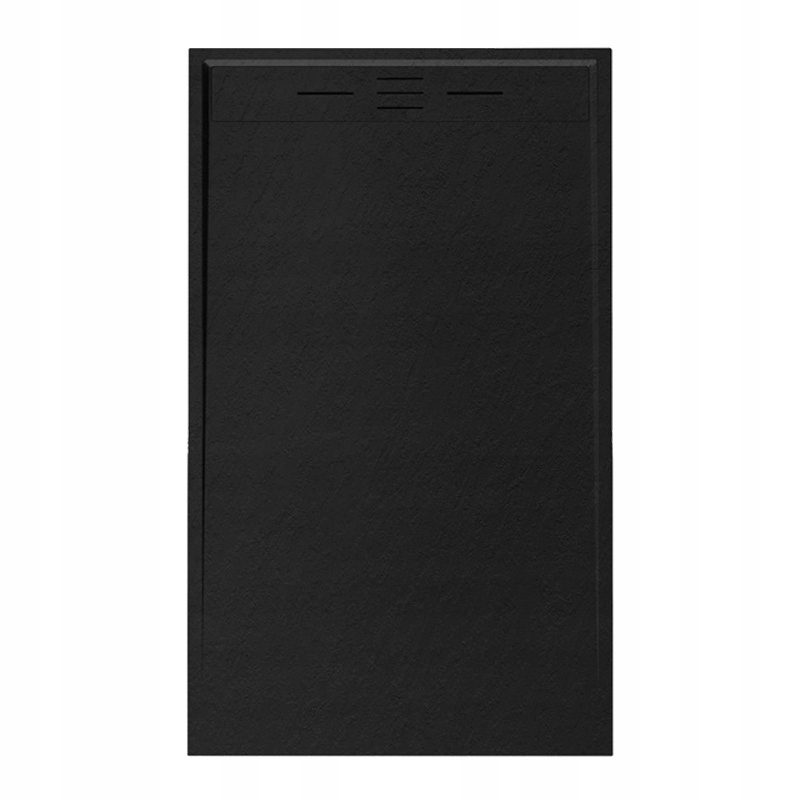 Brodzik Prysznicowy Struktura Kamienia Prostokątny Deko Czarny 150x90 CM