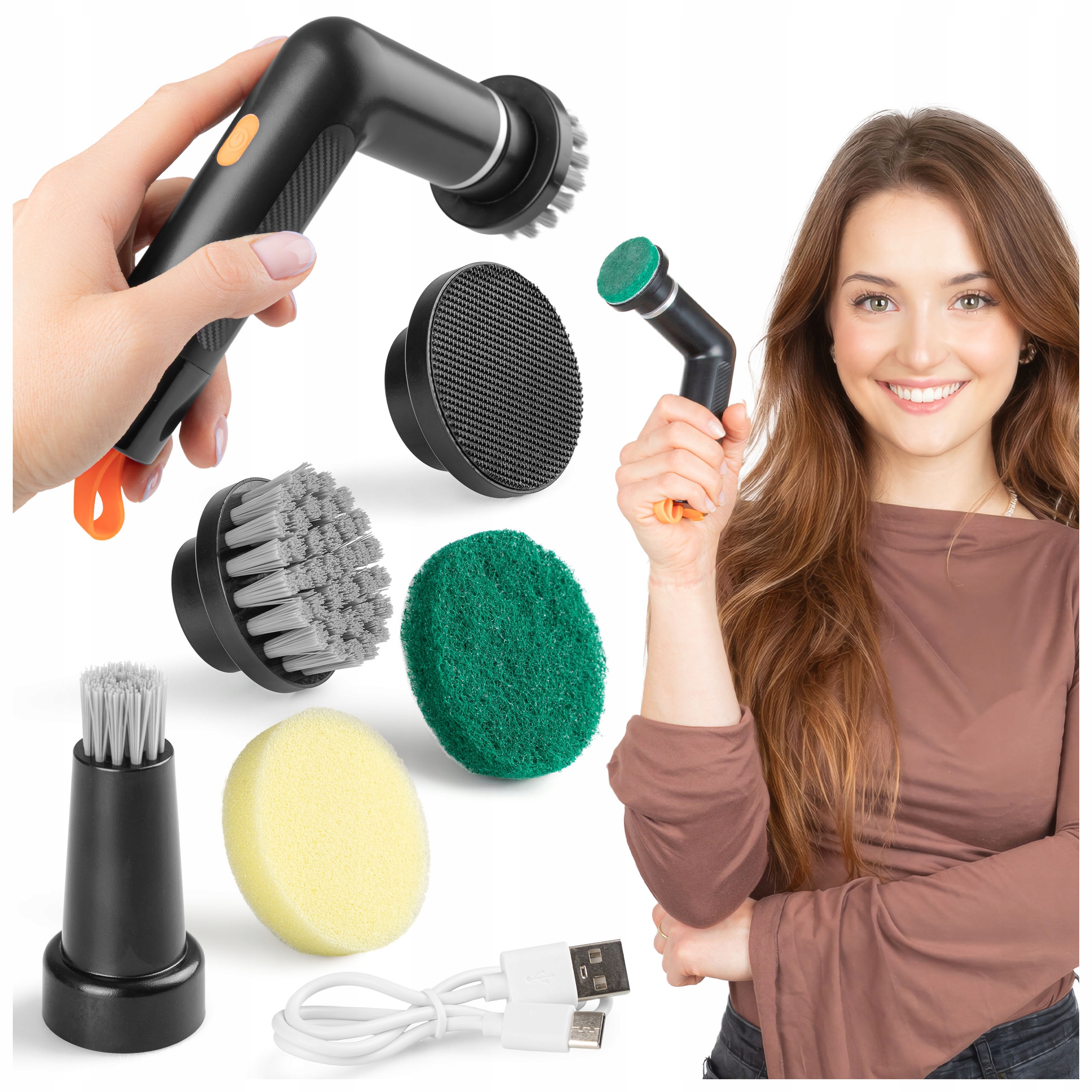 Levně Elektrický čisticí kartáč Sulpo – bezdrátový čistič s příslušenstvím