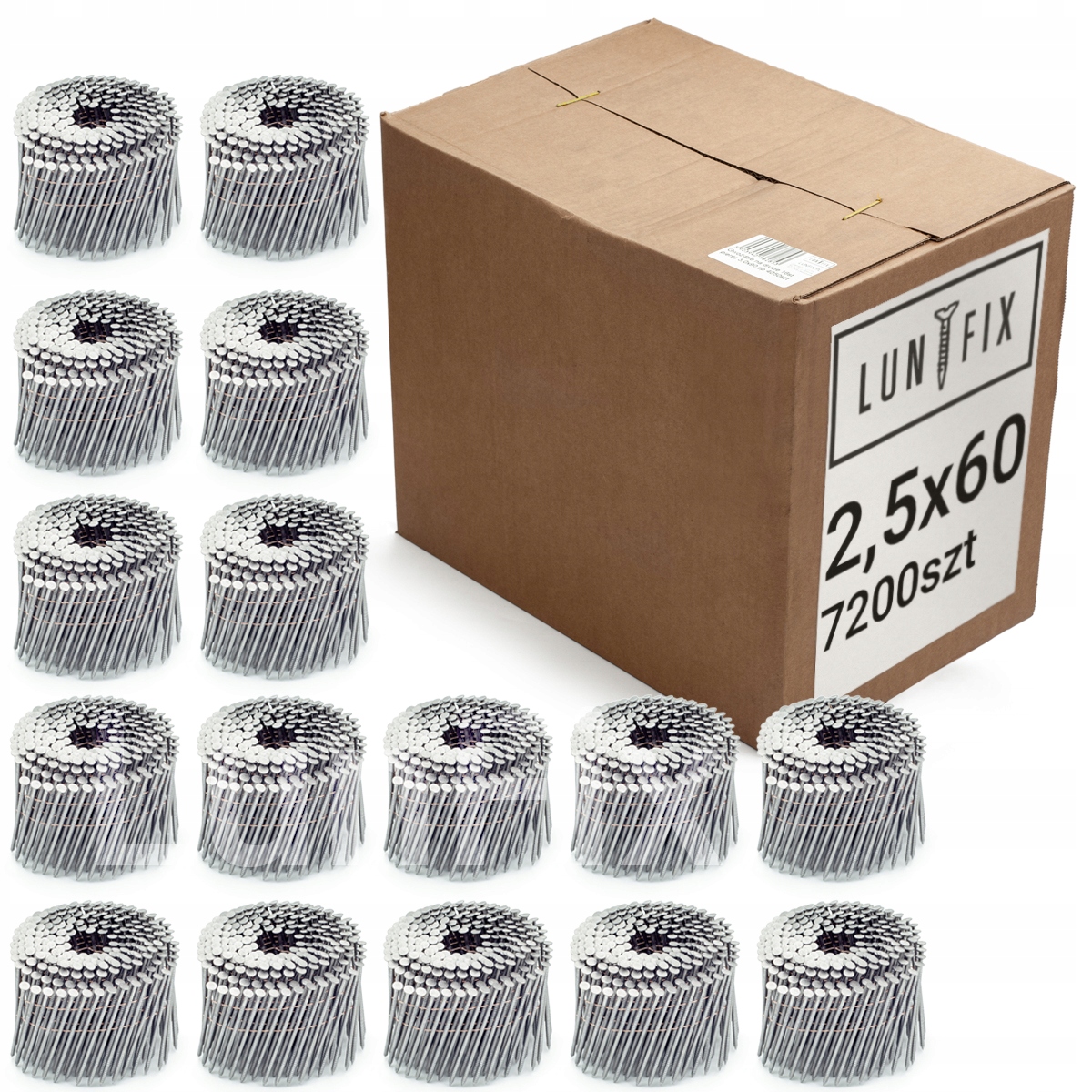 

Gwoździe do gwoździarki 60 mm pierścieniowe 2,5x60