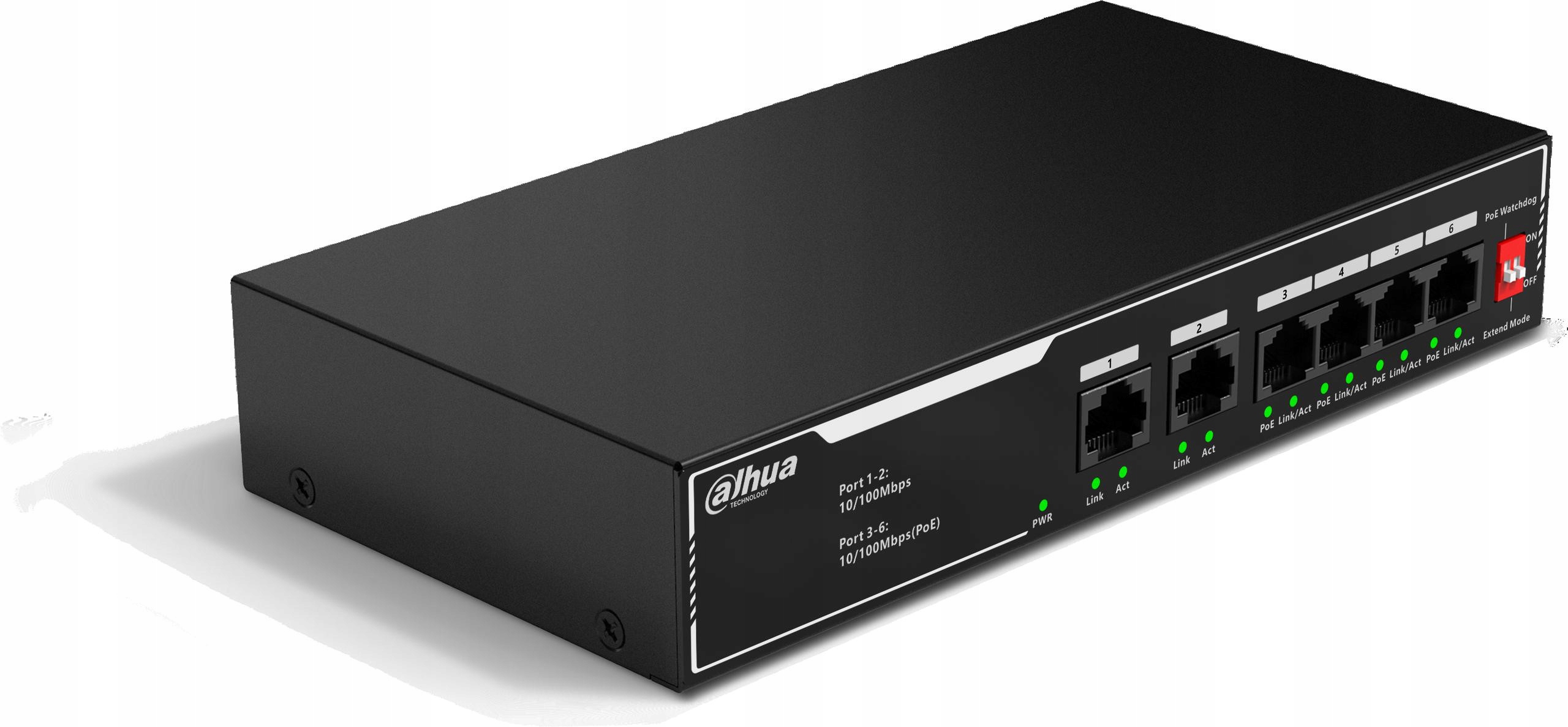 Switch Dahua SF1006LP 6-PORTOVÝ Poe Desktop Síťová Kamera Cctv