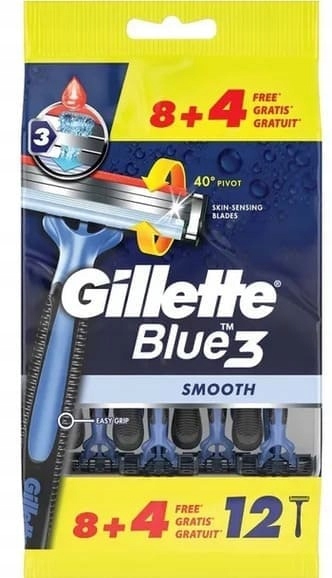 

Gillette Blue 3 Smooth jedn. masz. do gol. 12szt.