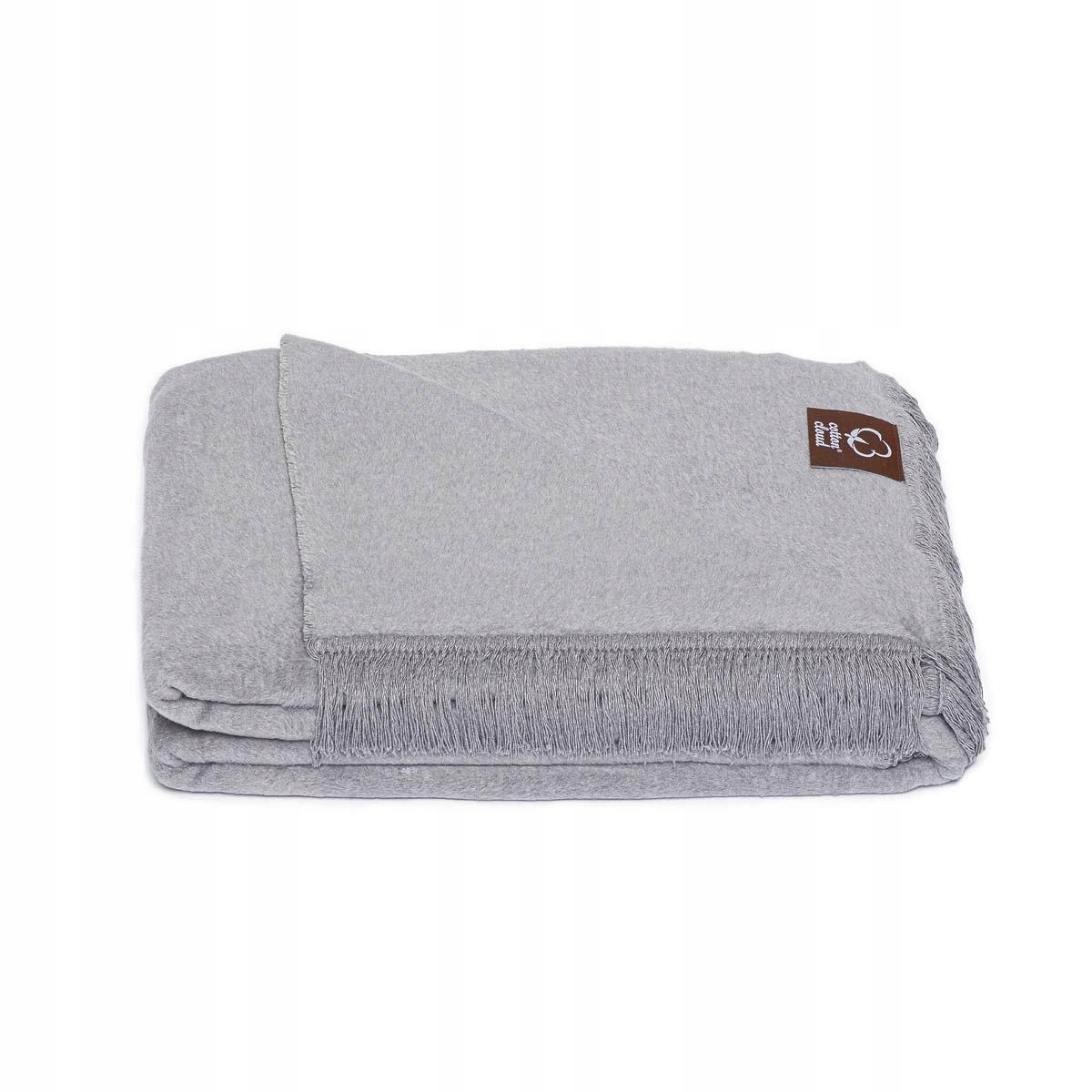 Akrylová bavlněná deka 150x200 šedá, přehoz pléd