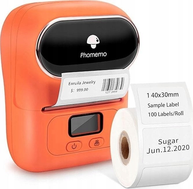 Phomemo M220 mini drukarka termiczna samoprzylepnych etykiet naklejek white