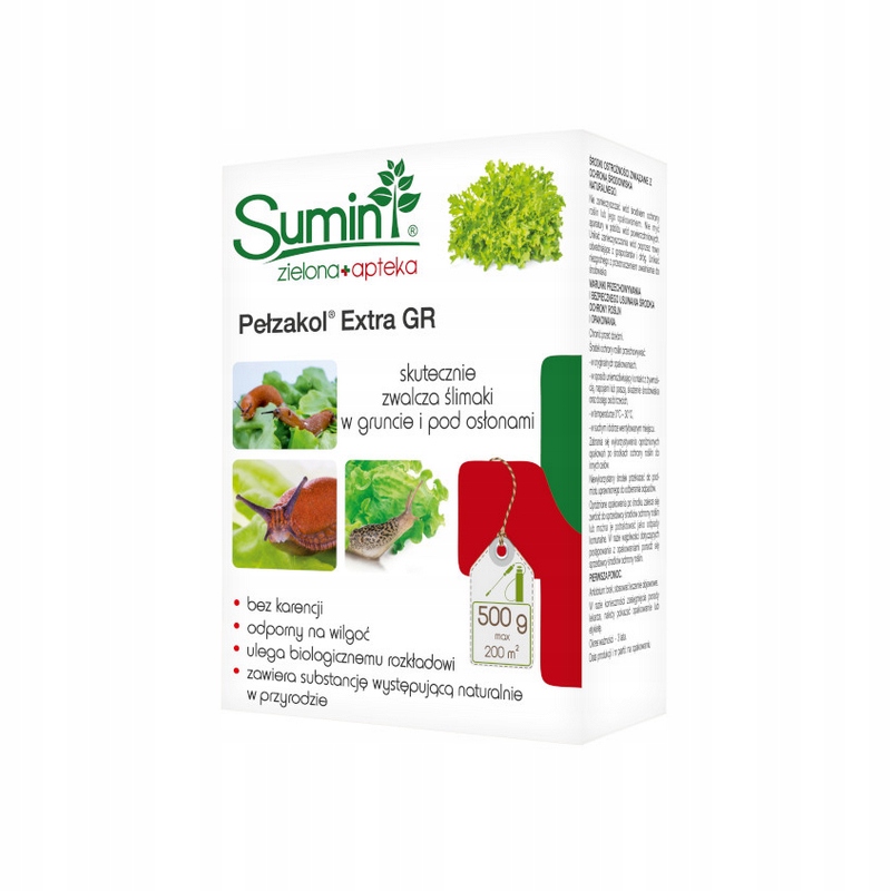 

Sumin Pełzakol Extra Gr 500g zwalcza ślimaki Bio