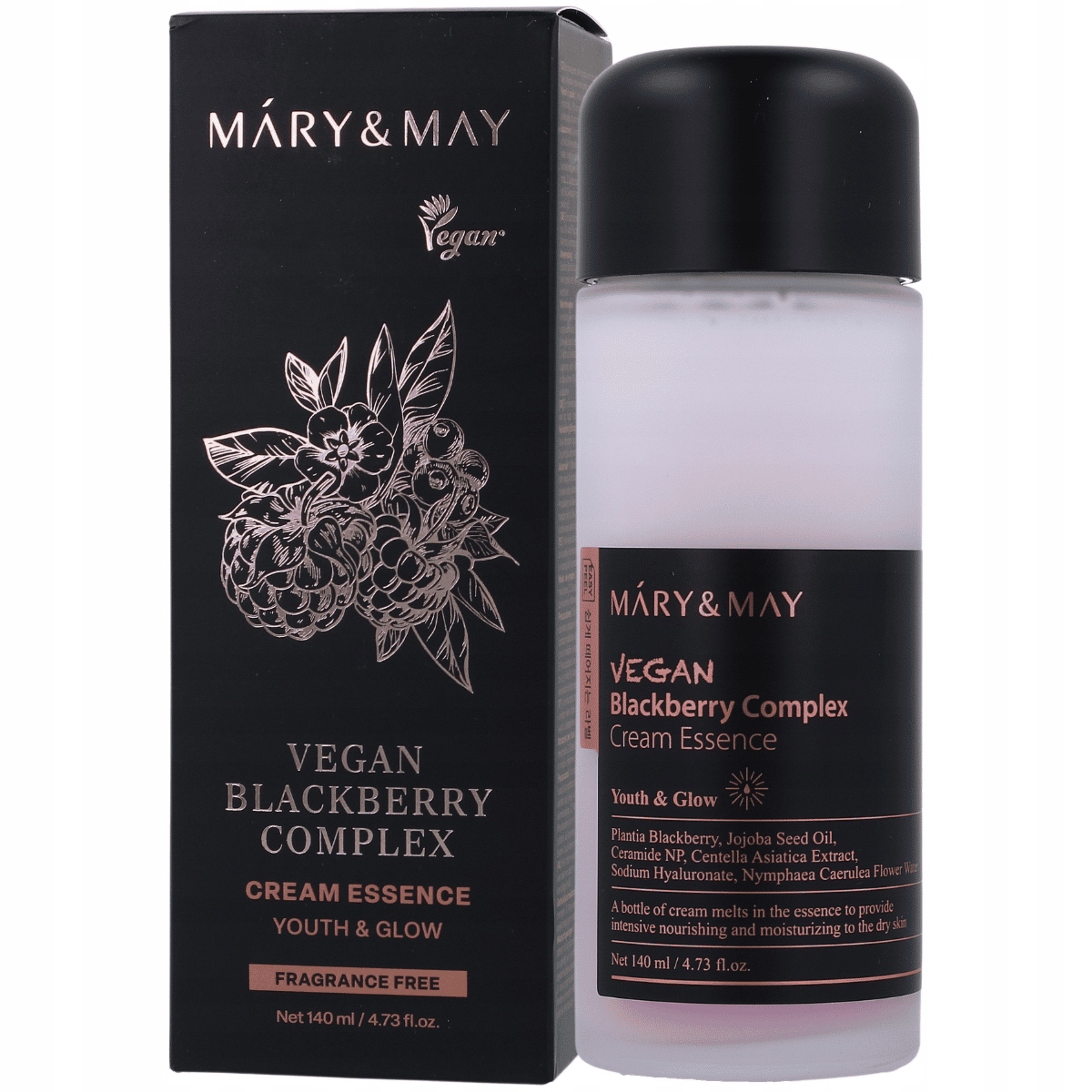 Mary&May Vegan Blackberry Complex Cream Essence 140 ml – hydratační esence