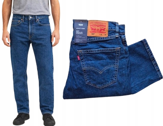 džínové kalhoty Levi's 505 Regular W31 L30 31x30 modré rovné