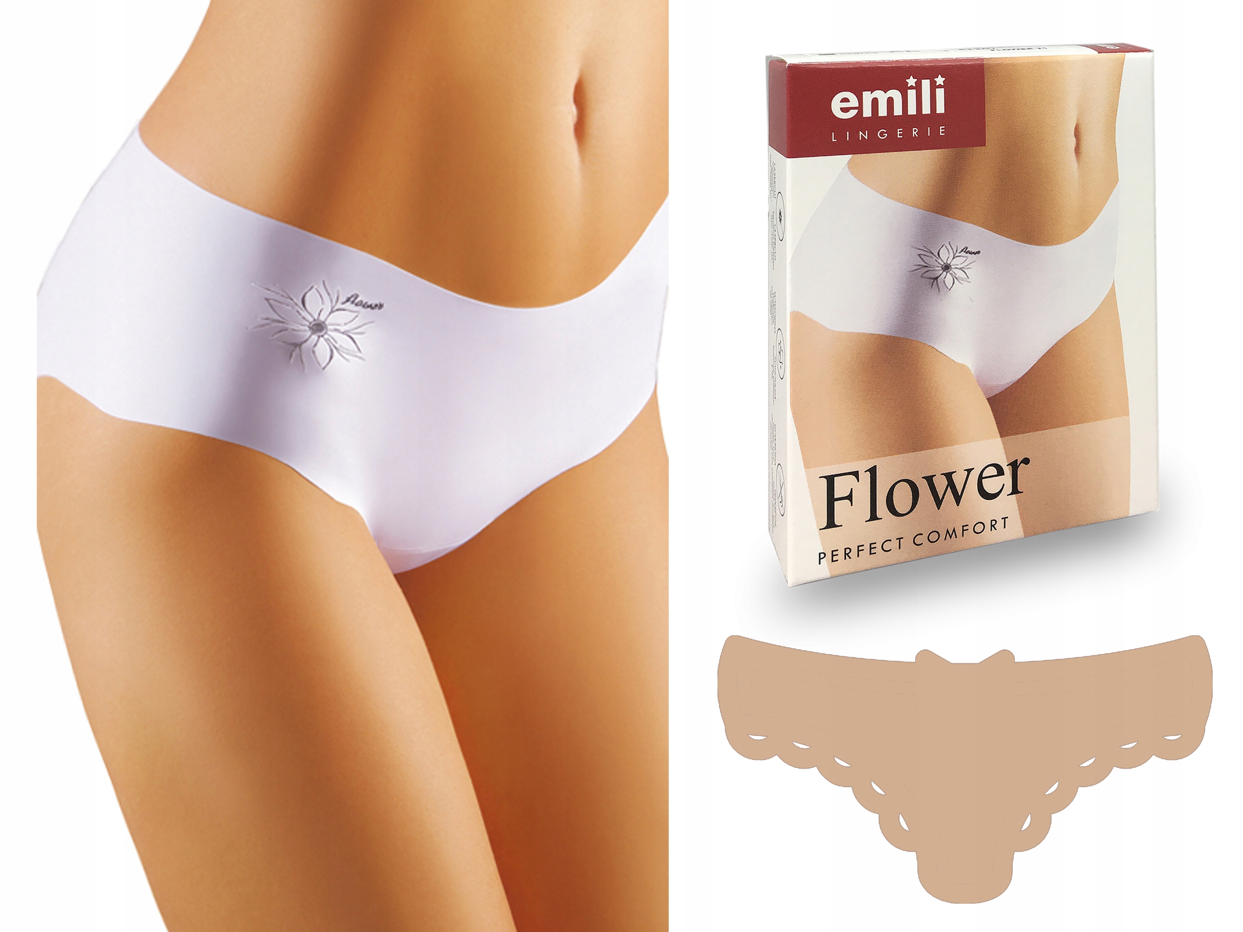 

Flower Laserowo Cięte Figi Emili beżowy S