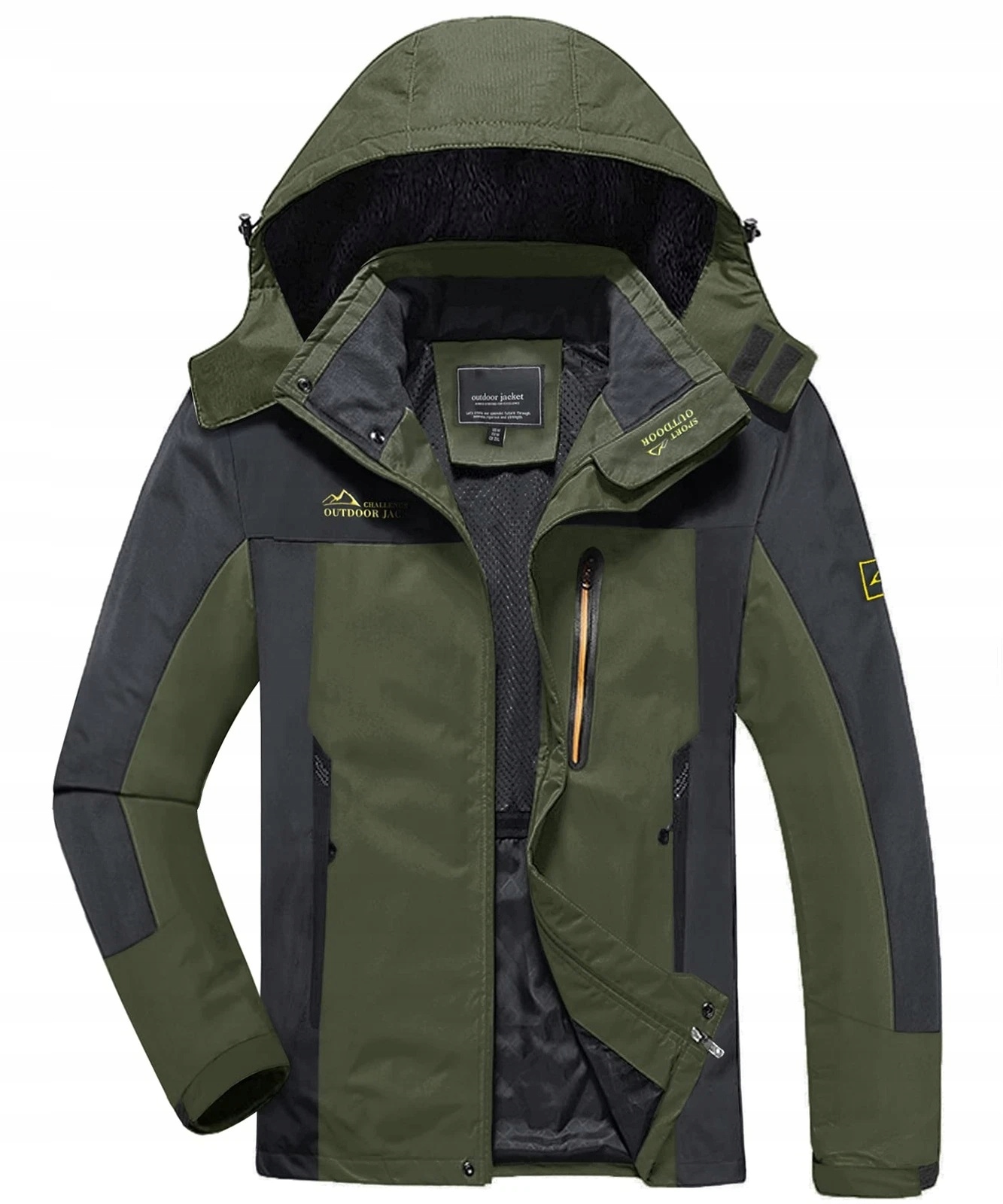 Pánská větruodolná outdoorová bunda Kapuce Funkční kapsy 2XL