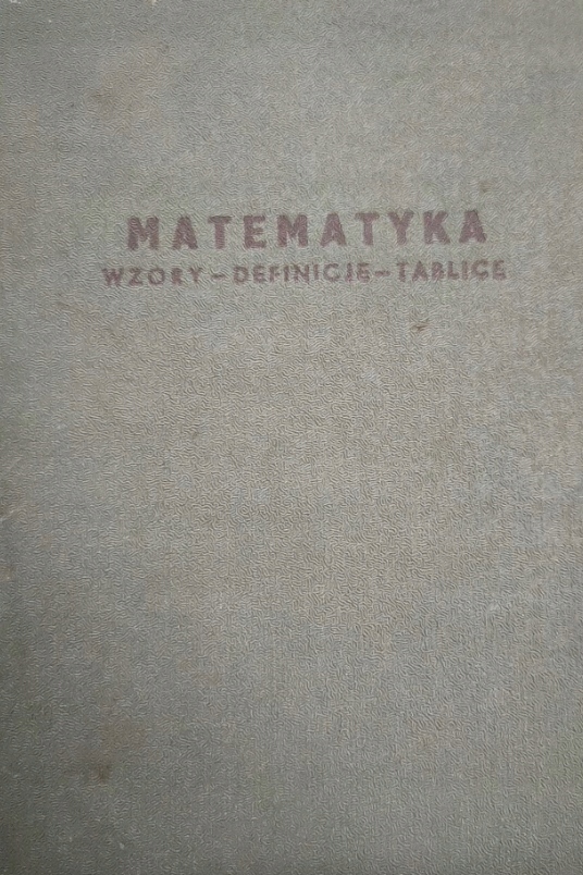 Matematyka wzory definicje tablice J. Królikowski
