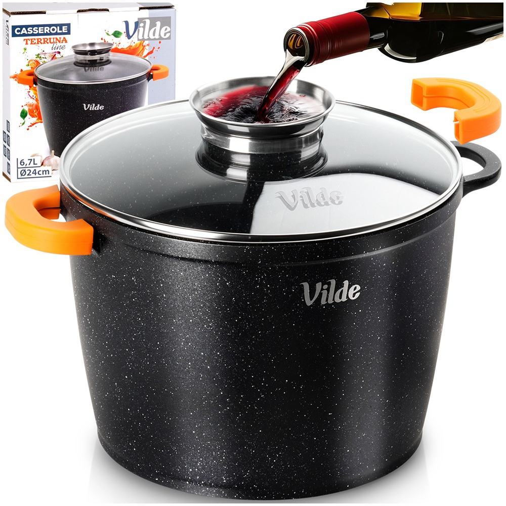 Hrnec s poklicí na vaření a dušení pečení 24 cm 6,7 l