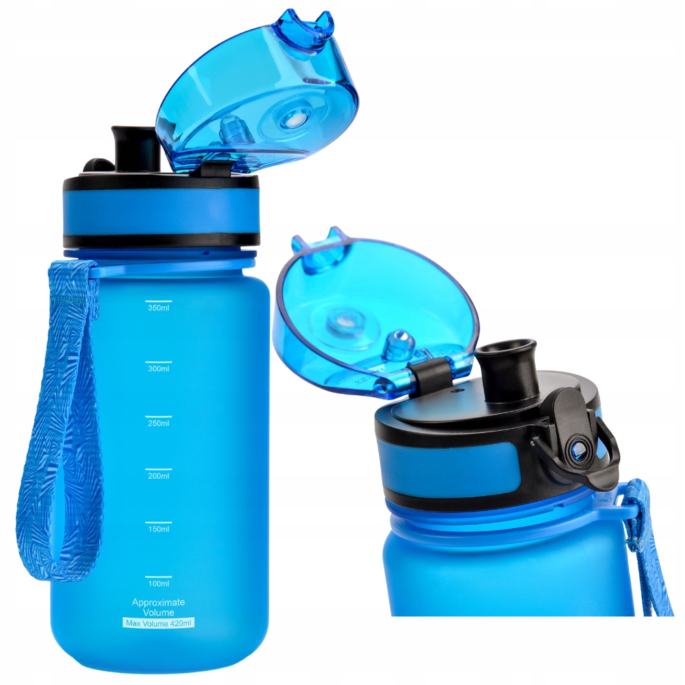 Butelka Sportowa Bidon Na Wodę Tritanowa Z Ustnikiem Uchwytem 350 ml Meteor