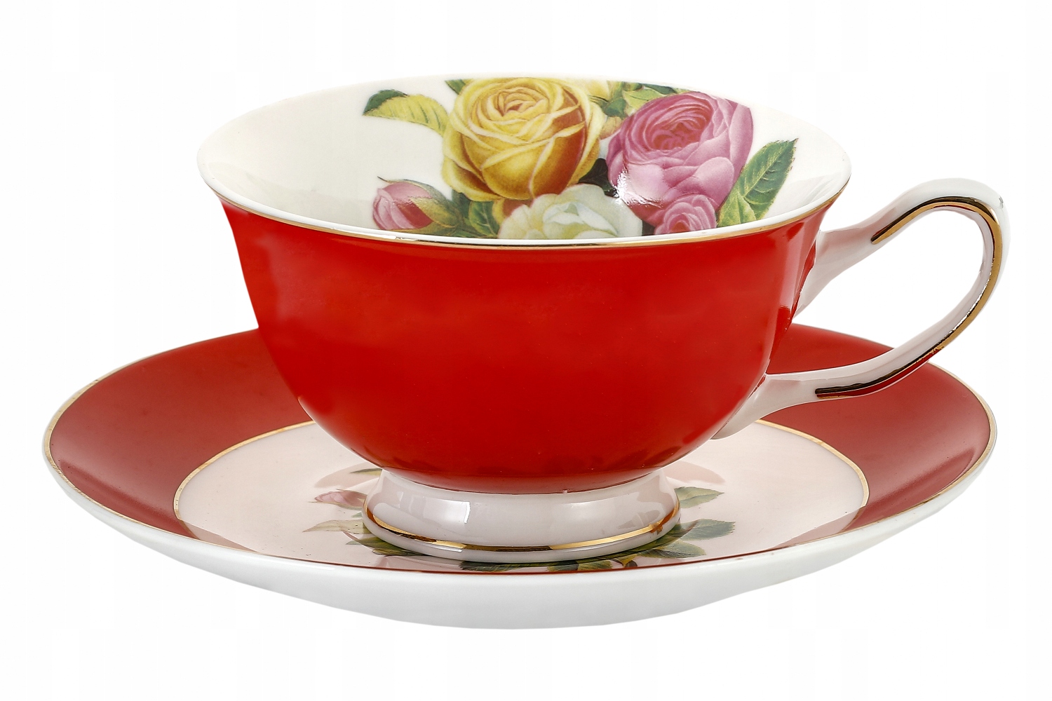 

Filiżanka do herbaty porcelanowa Czerwona 200 ml