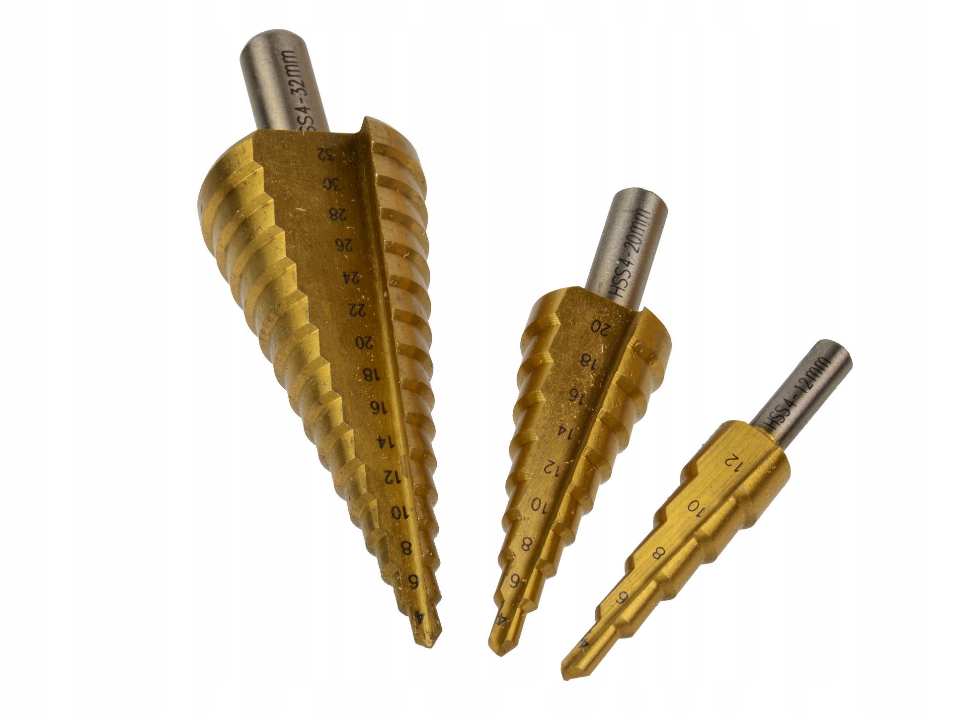 WIERTŁA STOŻKOWE STOPNIOWANE DO METALU 3 SZT. EAN (GTIN) 6133703746013