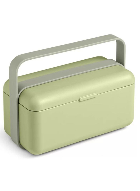 Lunchbox zelený s držadlem a příborem Blim+