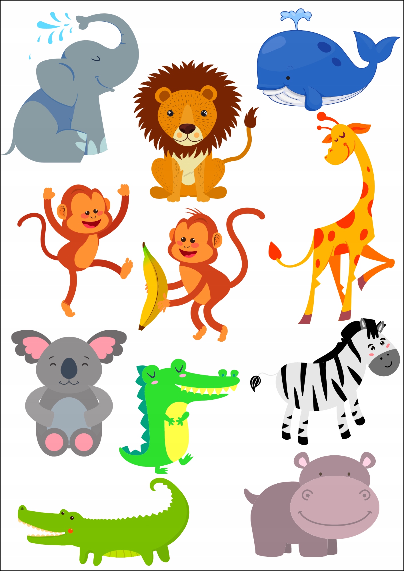 

PK15B Tatuaże tymczasowe Zwierzęta Zoo zmywalne