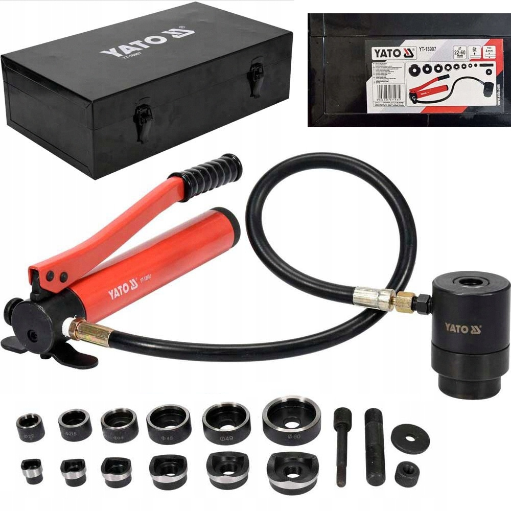 Yato Hydrauliczny Wycinak Otworów Praska 22-60mm