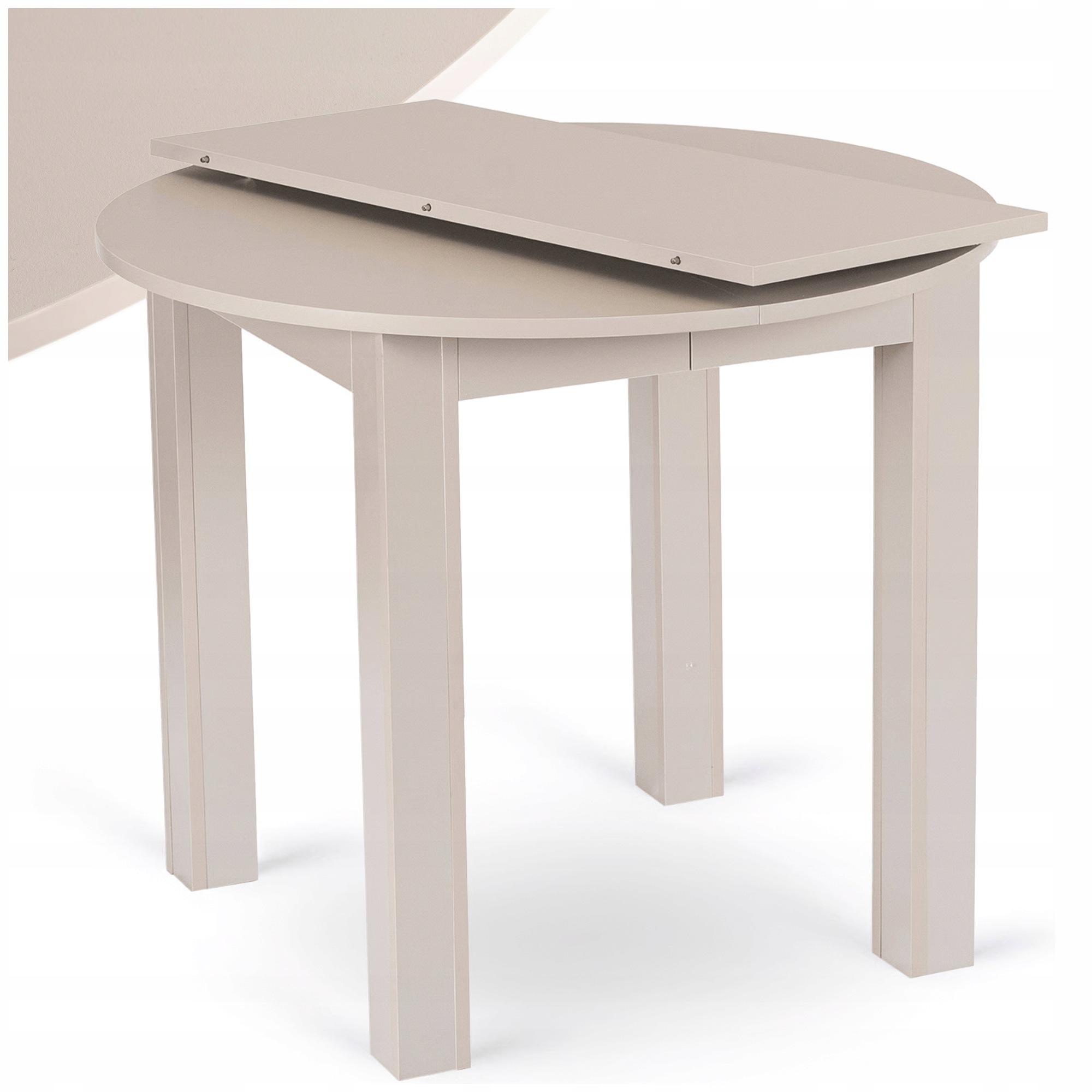 Stół Rozkładany Okrągły Kuchenny Do Jadalni Salon Kaszmir HARRY 102-142 cm
