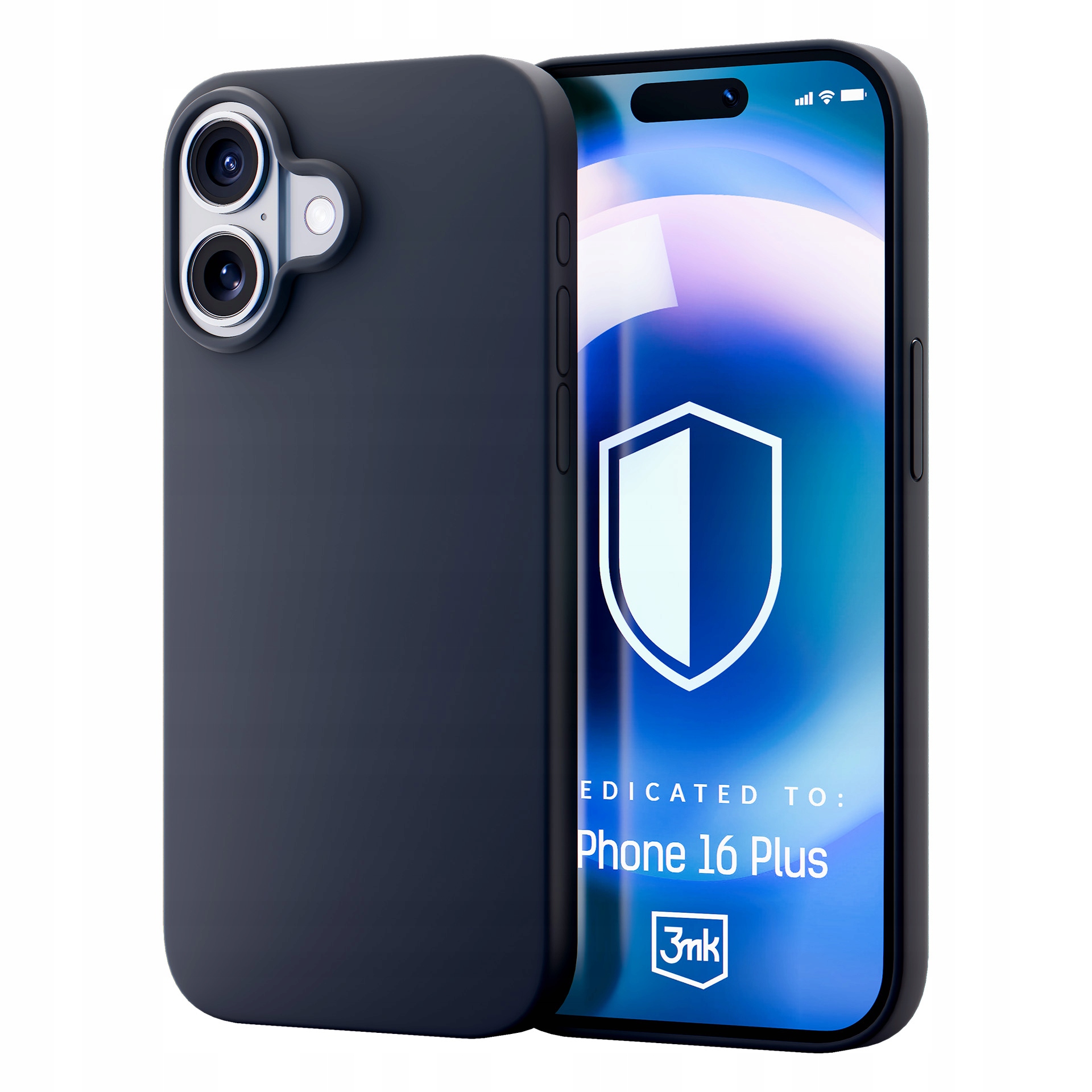 Černé Pouzdro na zadní kryt pro iPhone 16 Plus 3mk Hardy Silicone MagCase