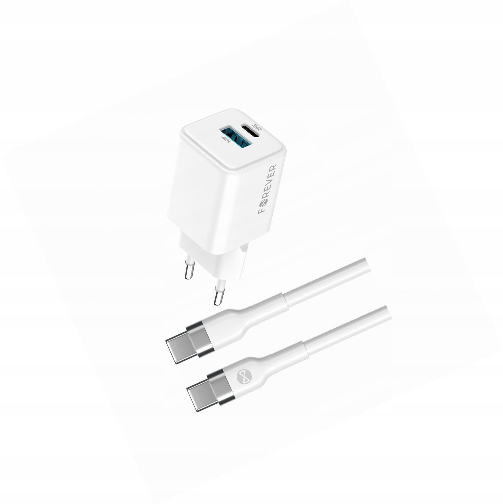 Szybka ładowarka GaN 20W 2 wejścia Usb i Usb-c z kablem do Nokia 3650