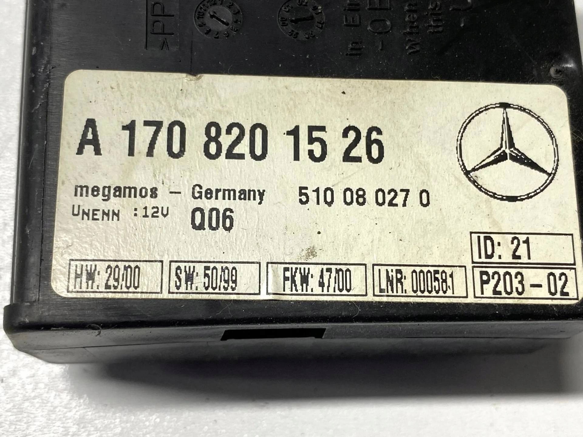 modulo alarmu Mercedes-Benz SLK R170 facelift R170 2000 A1708201526