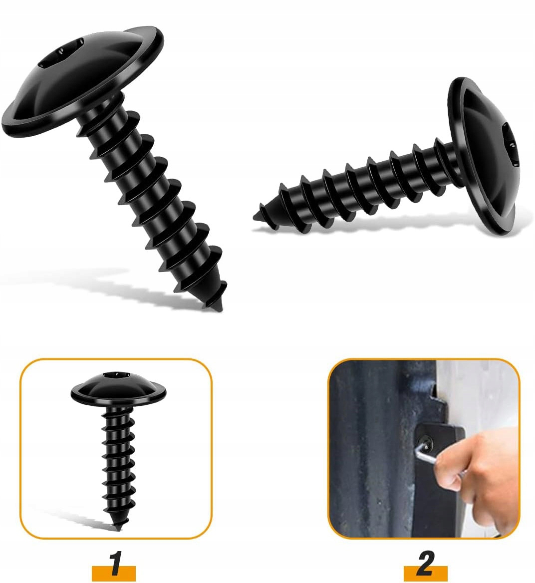 50x ŚRUBA WKRĘT TORX T25 ZDERZAKA NADKOLA VW AUDI SKODA SEAT SAMOGWINTUJĄCY Wersja Europejska