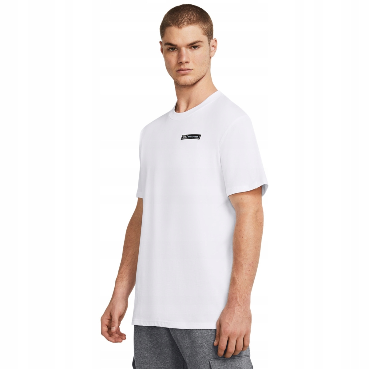 Męski t-shirt koszulka Under Armour Ua Hw Armour Label Ss Biały XXL
