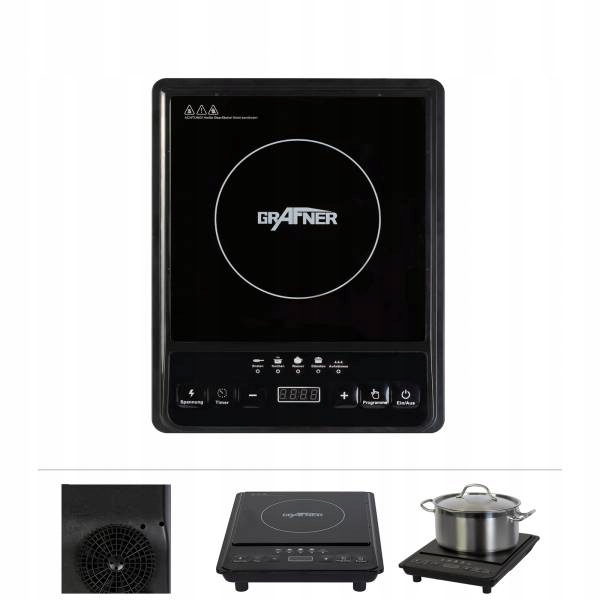 Kuchenka Indukcyjna Turystyczna Kempingowa Grafner Palnik 2000 W