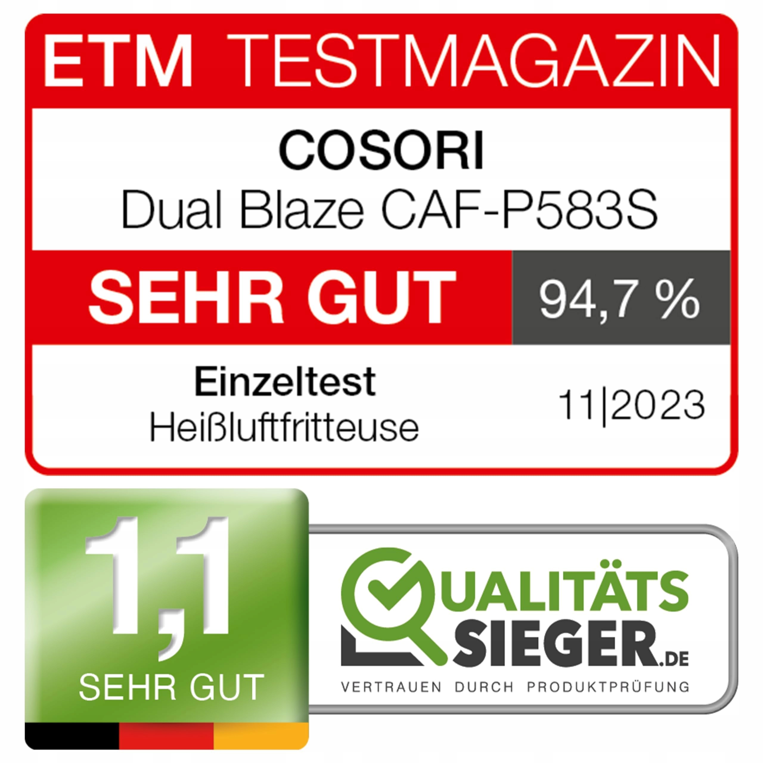 COSORI Frytkownica Beztłuszczowa XXL 6,4L Wifi 12 Funkcji Ekran Dotykowy — miniatura 2