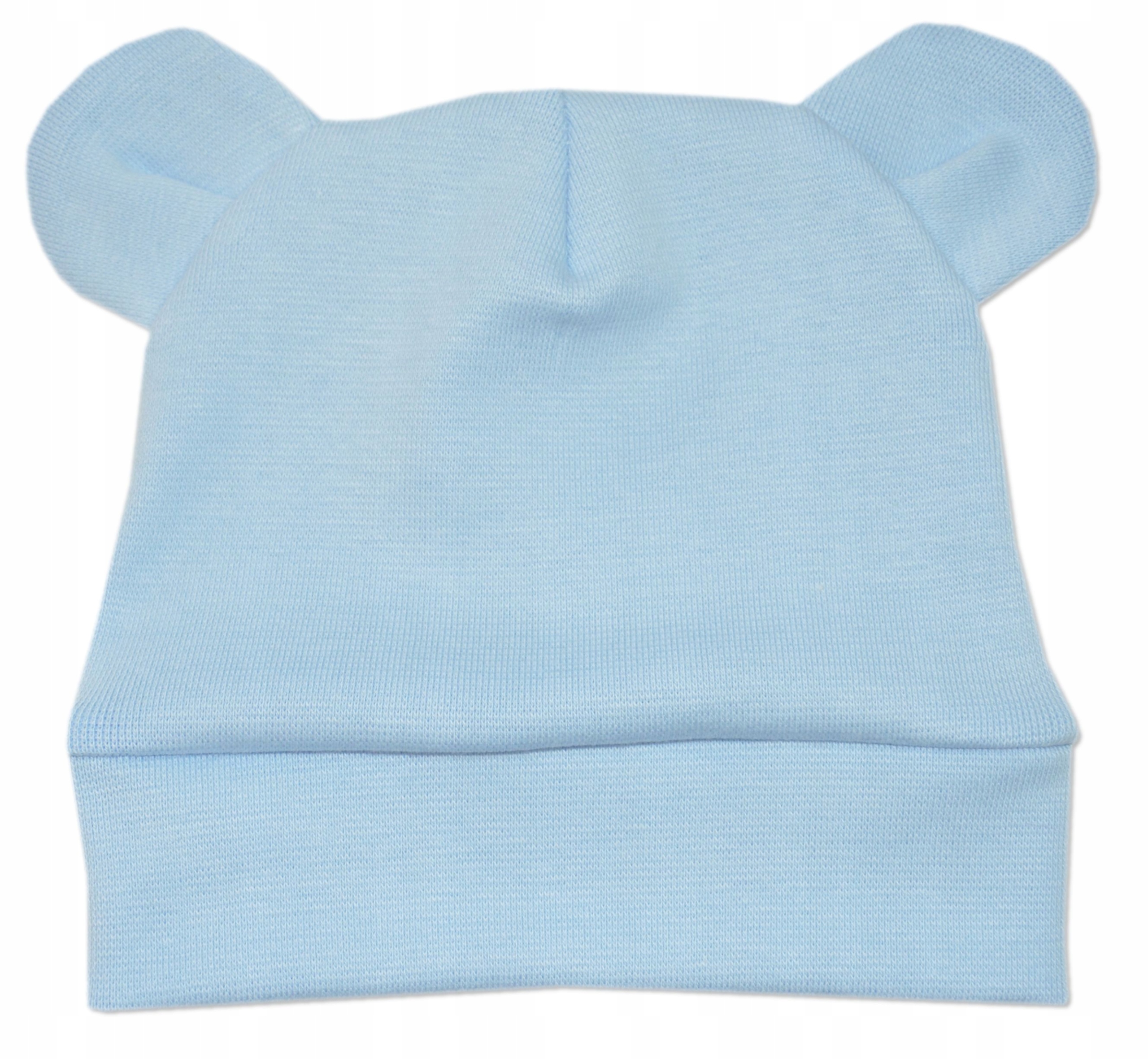 

czapka miś noworodek 35-39cm 0-3m błękit