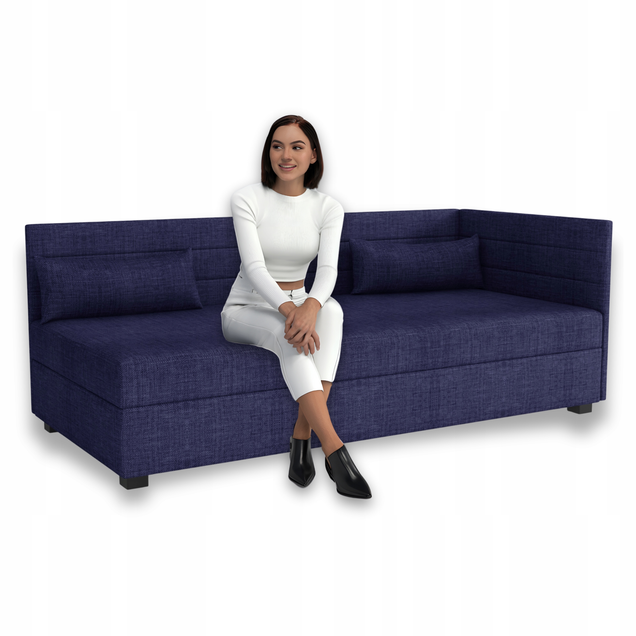 Hotelová postel Čalouněná 110 x 195 cm Pro Mládež pohovka Dárek Polštáře