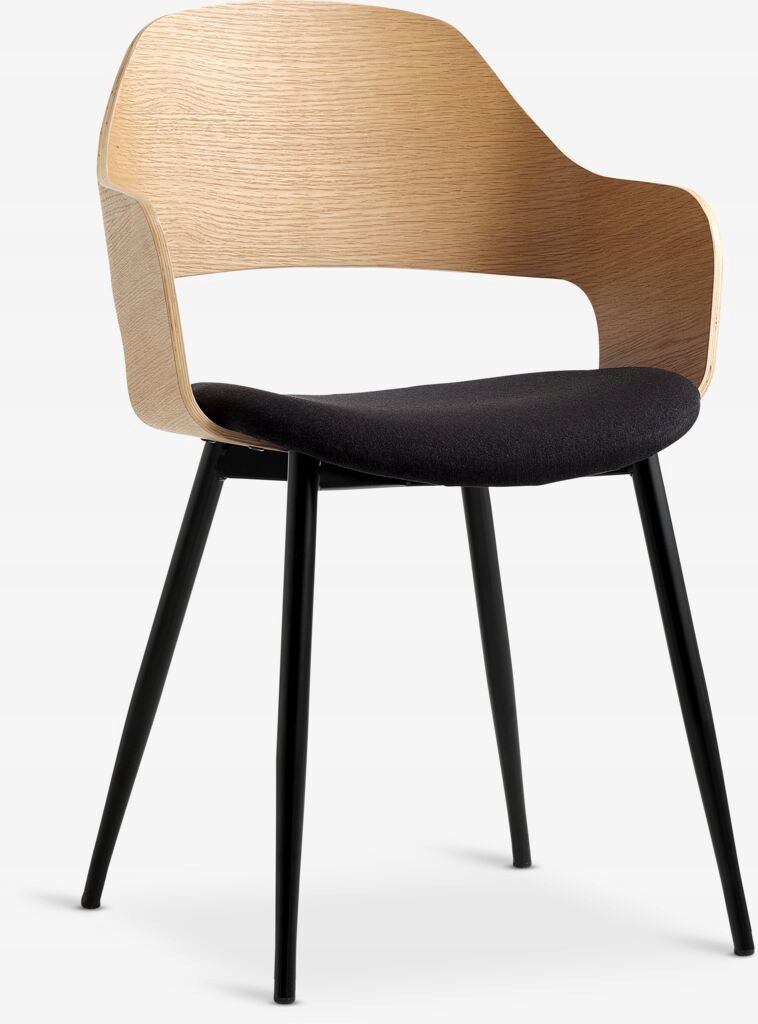 Krzesło Jysk Hvidovre naturalny dąb/czarny tkanina
