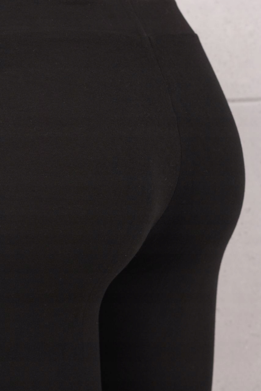 LEGGINSY SPORTOWE DAMSKIE W PASKI BAWEŁNIANE Z WYSOKIM STANEM DUŻE ROZMIARY Wzór dominujący paski