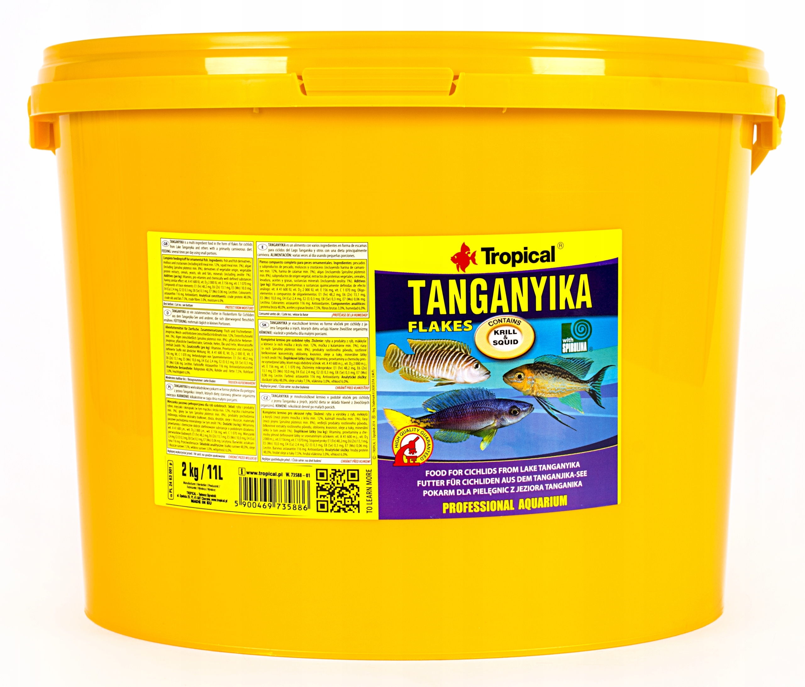 Tropical Tanganyika Flakes pokarm dla ryb w formie płatków 11L