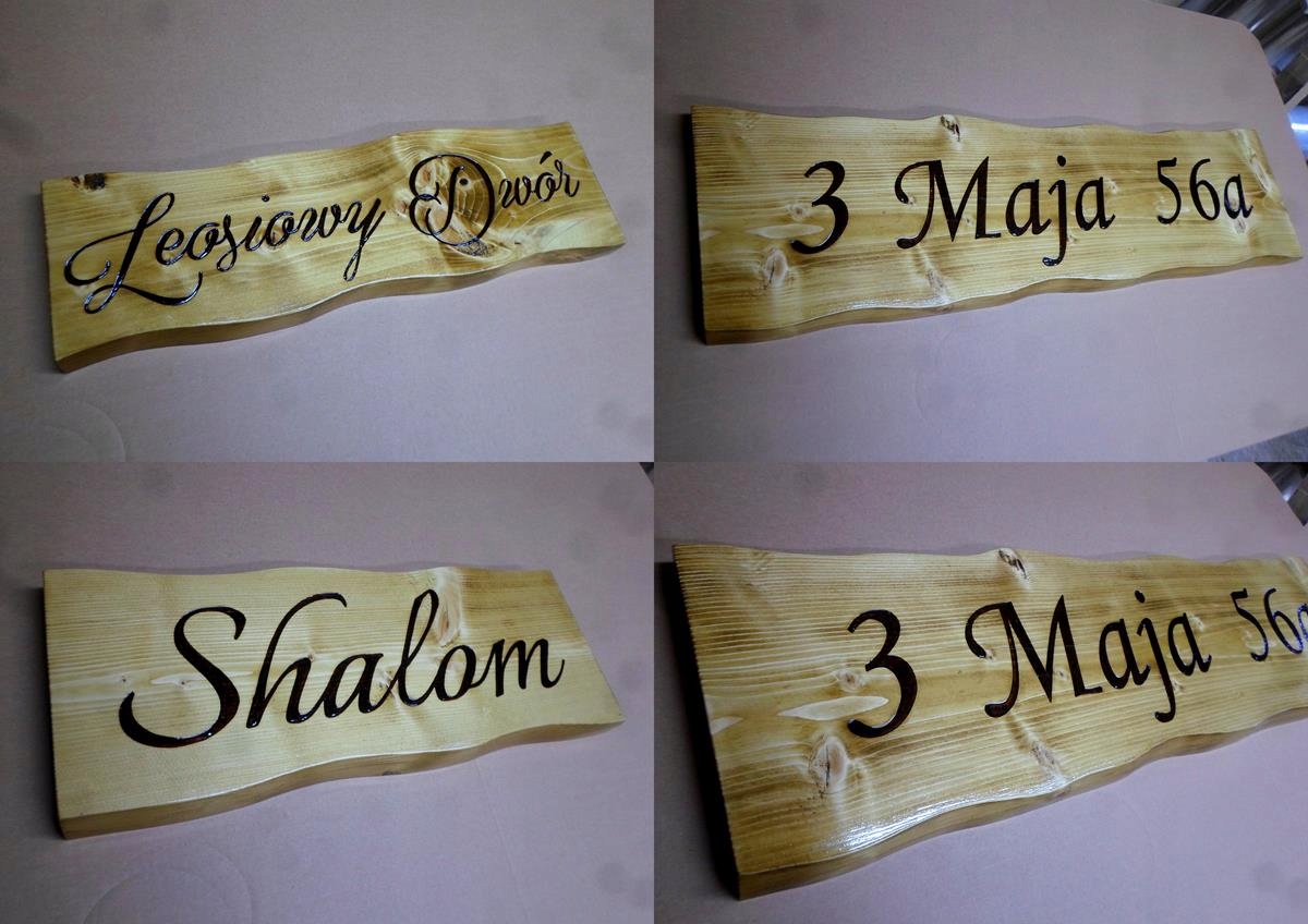 Szyld drewniany tablica tabliczka adresowa 50cm Materiał inny materiał