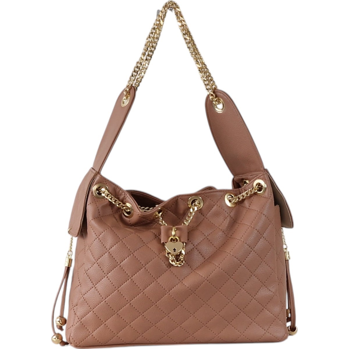 Massimo Contti klasická kabelka taška mocha mousse eko kůže na ra