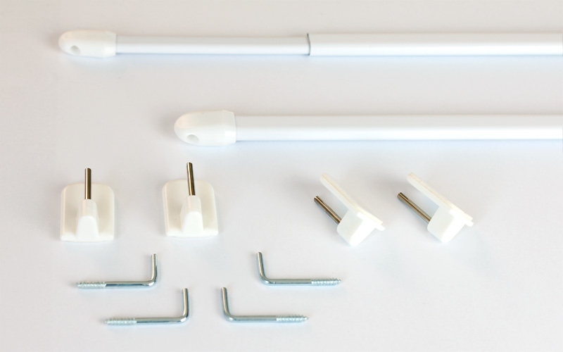 Dekoria Mini-karnisz do zazdrostki 40 biały 2szt