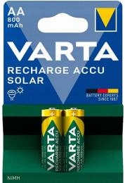 2x акумулятори для сонячних ламп Varta AA 800 мАг R6