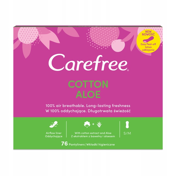 

Carefree Wkładki higieniczne Aloe 76szt