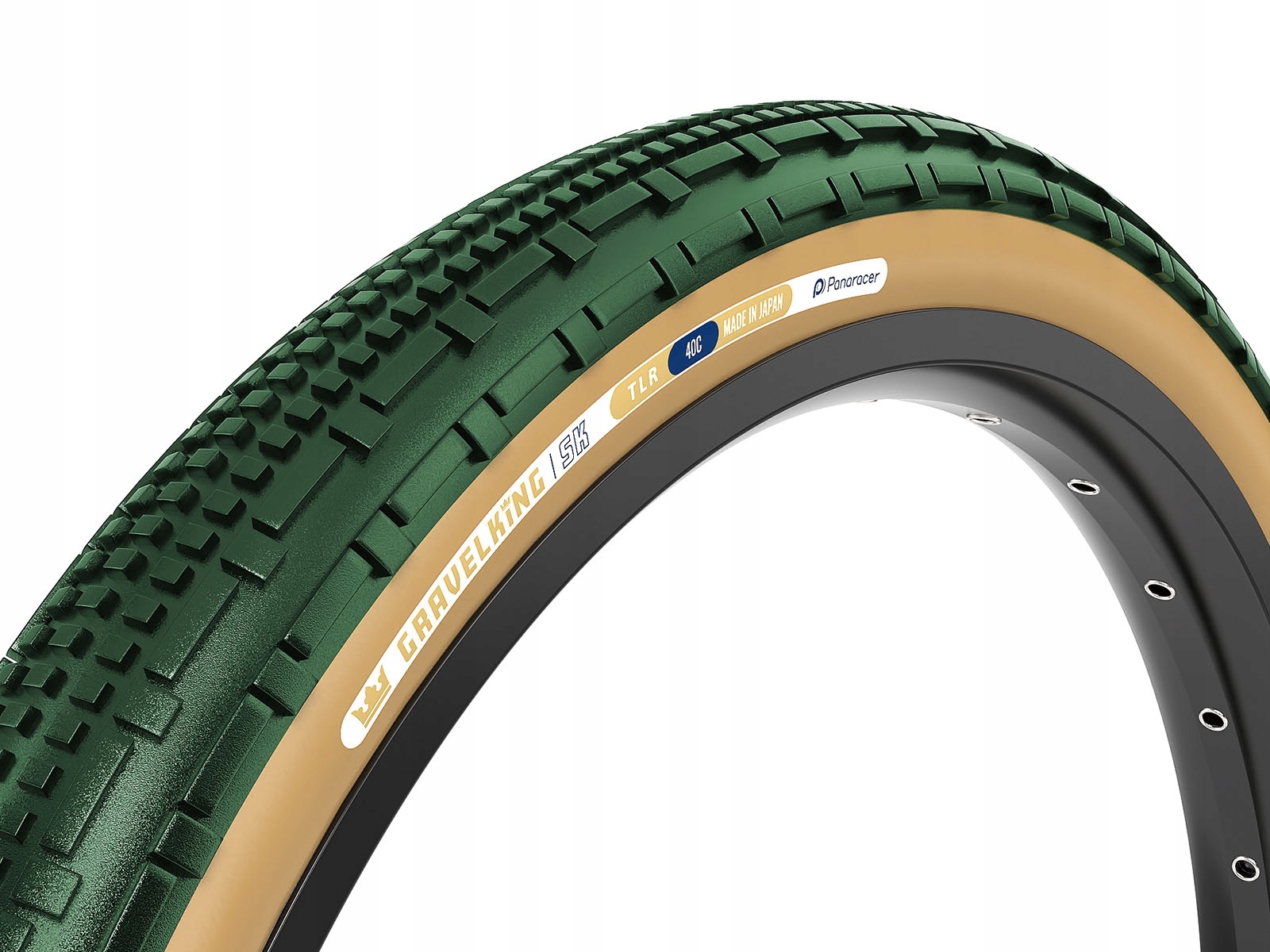 Opona GravelKing Sk 700x45C brązowo-zielona aramid grubszy bieżnik