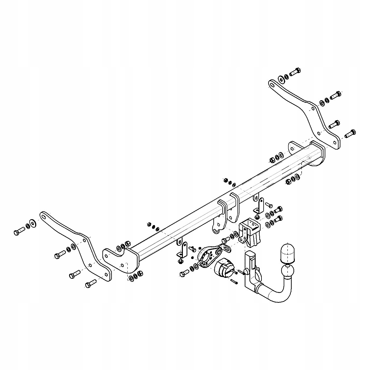 Hak Wypinany do Dacia Sandero DJF III 3 HTB od 20 MODUŁ 13 PIN GRATIS Nowy Producent Steinhof