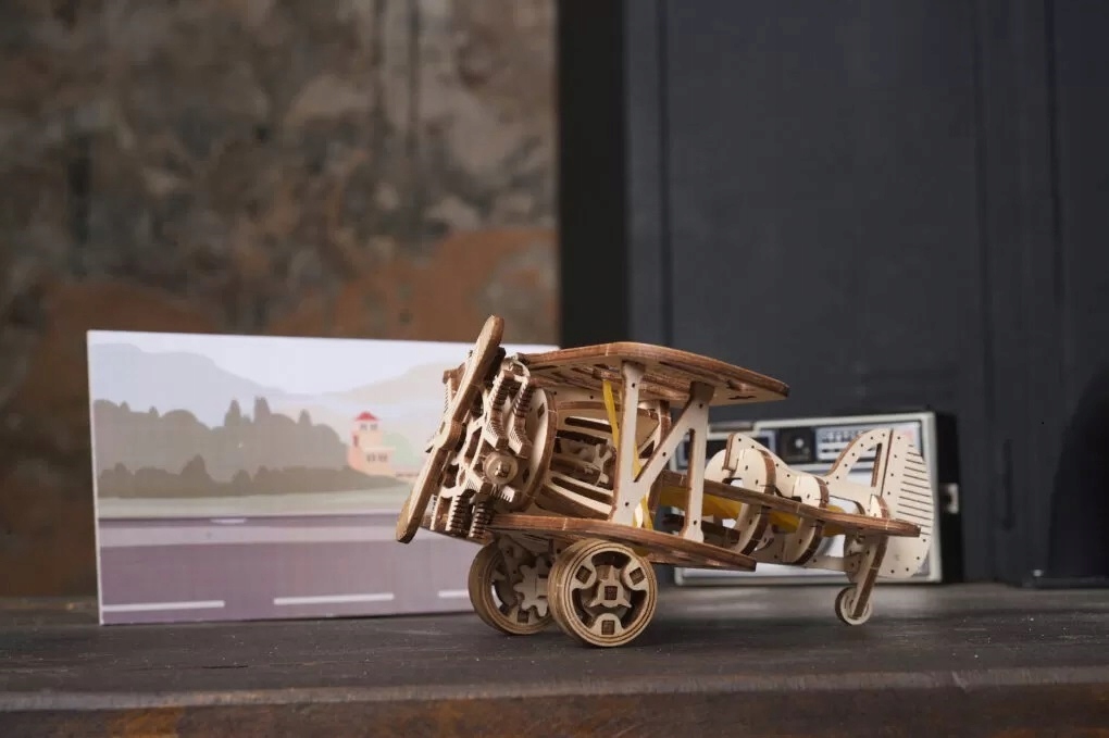 SAMOLOT AWIONETKA UGEARS MODEL MECHANICZNY PUZZLE 3D Certyfikaty, opinie, atesty CE